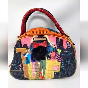 Nicole Lee USA  Woo Hoo!Colorful Sequin Satchel Handbag
